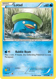 Lotad Common card from Plasma Storm