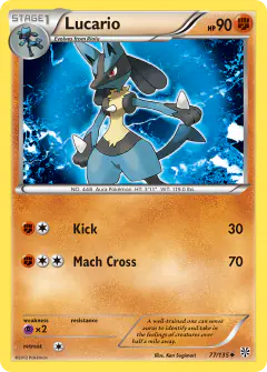 Lucario Uncommon card from Plasma Storm