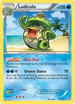 Ludicolo Rare card from Plasma Storm