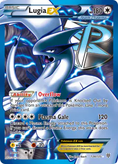 Lugia-EX Rare Ultra card from Plasma Storm
