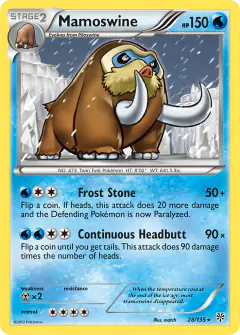 Mamoswine Rare card from Plasma Storm
