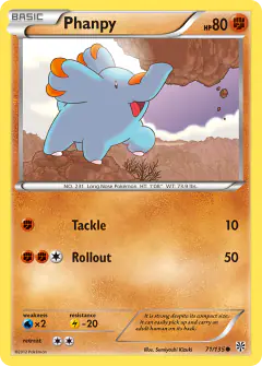 Phanpy Common card from Plasma Storm