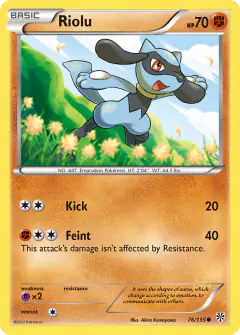 Riolu Common card from Plasma Storm