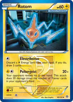 Rotom Uncommon card from Plasma Storm