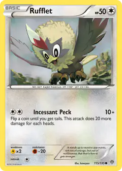Rufflet Common card from Plasma Storm