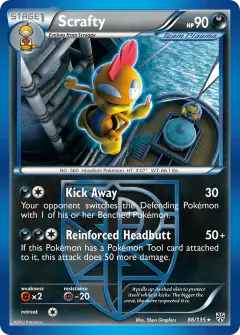 Scrafty Rare card from Plasma Storm