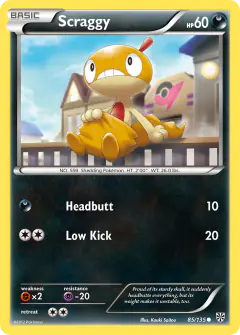 Scraggy Common card from Plasma Storm