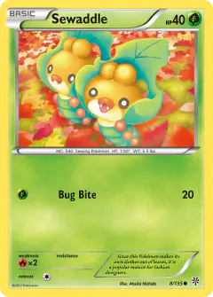 Sewaddle Common card from Plasma Storm