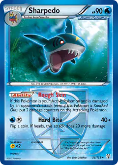 Sharpedo Rare card from Plasma Storm