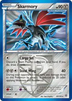 Skarmory Rare card from Plasma Storm