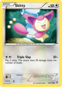 Skitty Common card from Plasma Storm
