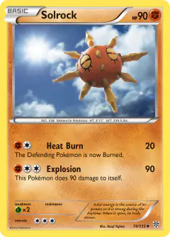 Solrock Uncommon card from Plasma Storm