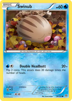 Swinub Common card from Plasma Storm