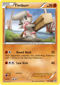 Timburr Common card from Plasma Storm