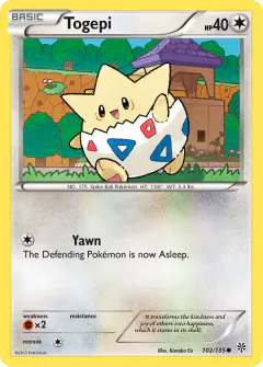 Togepi Common card from Plasma Storm