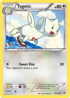 Togetic Uncommon card from Plasma Storm