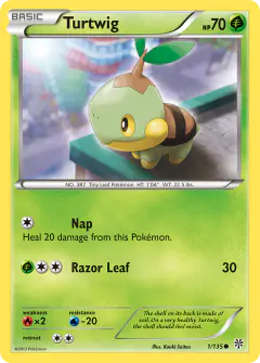 Turtwig Common card from Plasma Storm