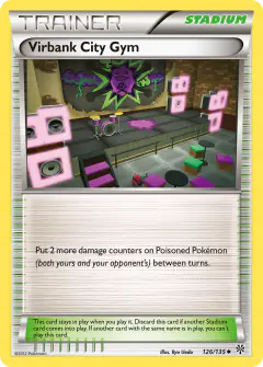Virbank City Gym Uncommon card from Plasma Storm
