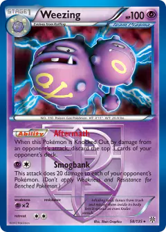 Weezing Rare Holo card from Plasma Storm