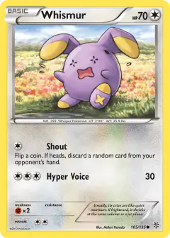 Whismur Common card from Plasma Storm