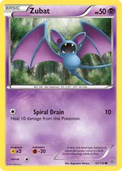 Zubat Common card from Plasma Storm