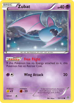 Zubat Common card from Plasma Storm