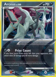 Arceus LV.100 Rare card from Platinum Arceus