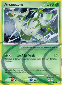 Arceus LV.100 Rare card from Platinum Arceus