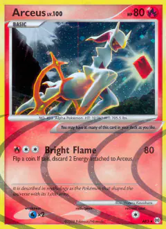 Arceus LV.100 Rare card from Platinum Arceus