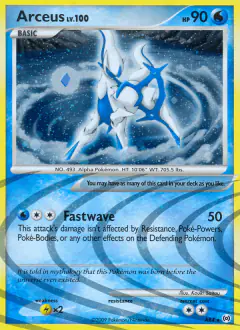 Arceus LV.100 Rare card from Platinum Arceus