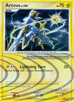 Arceus LV.100 Rare card from Platinum Arceus
