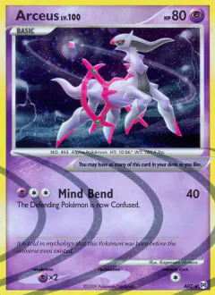 Arceus LV.100 Rare card from Platinum Arceus