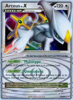 Arceus LV.X Rare Holo LV.X card from Platinum Arceus