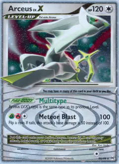Arceus LV.X Rare Holo LV.X card from Platinum Arceus