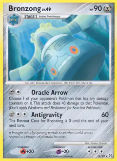 Bronzong Rare card from Platinum Arceus