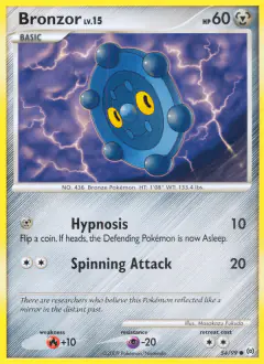 Bronzor Common card from Platinum Arceus