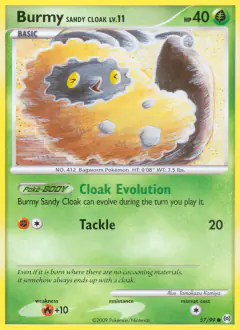 Burmy Sandy Cloak Common card from Platinum Arceus