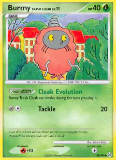 Burmy Trash Cloak Common card from Platinum Arceus
