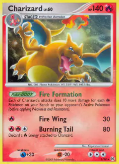 Charizard Rare Holo card from Platinum Arceus