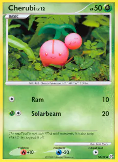 Cherubi Common card from Platinum Arceus