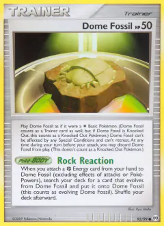Dome Fossil Common card from Platinum Arceus