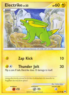 Electrike Common card from Platinum Arceus