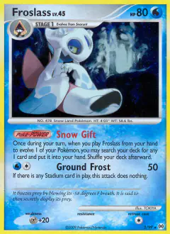 Froslass Rare Holo card from Platinum Arceus