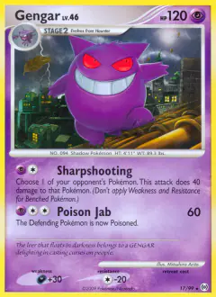 Gengar Rare card from Platinum Arceus
