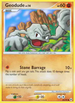 Geodude Common card from Platinum Arceus