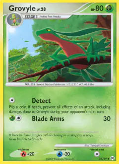 Grovyle Uncommon card from Platinum Arceus
