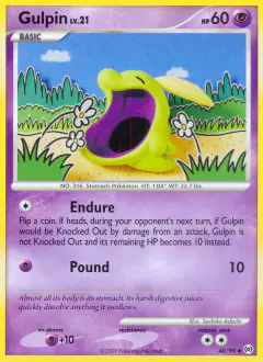 Gulpin Uncommon card from Platinum Arceus