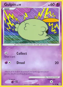 Gulpin Common card from Platinum Arceus
