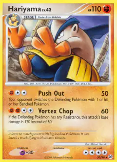 Hariyama Rare card from Platinum Arceus