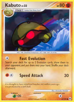 Kabuto Common card from Platinum Arceus